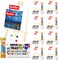 208 Pack Canvas Painting Kit for Adults Kids, 12 Color Acrylic Paint Set with 16 Canvas 8 Wood Easels 8x10 Size Brushes 8 Palettes, Sip and Paint Party Supplies Kit Canvas and Easel Set for Party